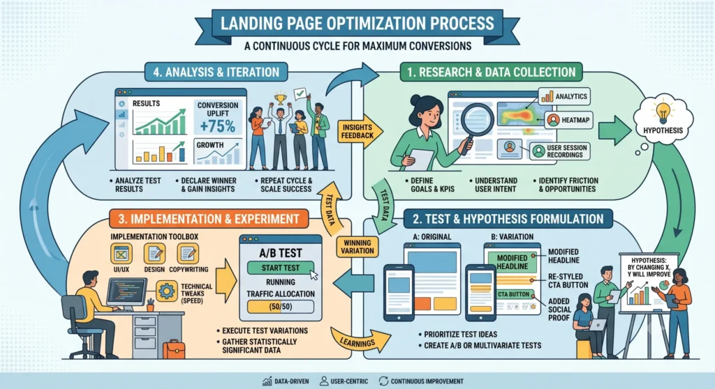 A Complete Guide to Paid Ads Management for Marketing Agencies 1 landing page optimization process