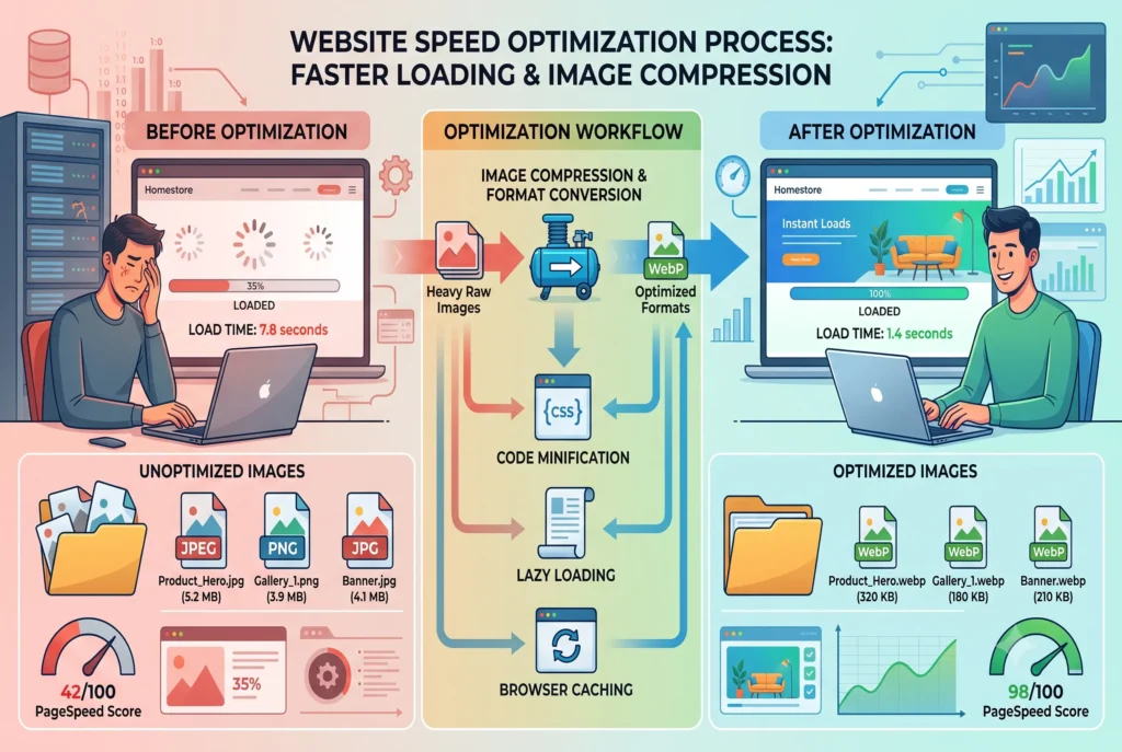 The Ultimate Technical SEO Service Checklist for Every Website 1 Website speed Optimization Process